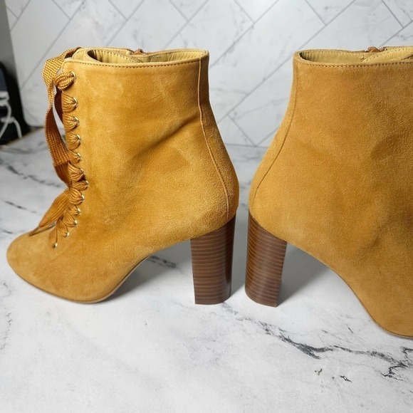 Sezane Alicia High Heel Leather Boots Size US 7 - Picture 5 of 15